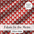 Christmas Santa Face Seamless Pattern Red Festive Holiday Design Digital Print Fabric by the Metre UK Sewing Quilting Textile