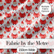 Watercolor Santa Stars White Background Cute Christmas   Soft Festive Digital Print Fabric by the Metre UK Sewing Quilting Textile