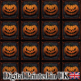 Ornate Framed Pumpkin Gothic Dark Halloween Seamless Pattern Digital Print Fabric by the Metre UK Sewing Quilting Textile