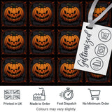 Ornate Framed Pumpkin Gothic Dark Halloween Seamless Pattern Digital Print Fabric by the Metre UK Sewing Quilting Textile