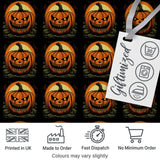 Classic Jack O Lantern Moonlit Leaves Halloween Seamless Pattern Digital Print Fabric by the Metre UK Sewing Quilting Textile