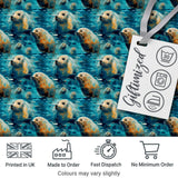 Minimalist Seal  with Botanical Motif Soft Neutral Seamless Pattern Digital Print Fabric by the Metre UK Sewing Quilting Textile