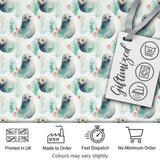 Painterly Seals Swimming in Deep Blue Ocean Artistic Seamless Pattern Digital Print Fabric by the Metre UK Sewing Quilting Textile