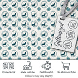 Soft Watercolour Seal Faces with Sea Plants Pastel Seamless Pattern Digital Print Fabric by the Metre UK Sewing Quilting Textile