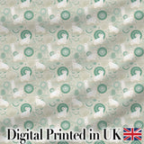 Cute Seal and Coral Watercolour Pastel Ocean Scene Seamless Pattern Digital Print Fabric by the Metre UK Sewing Quilting Textile