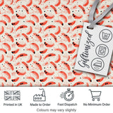 Minimal Coral Shrimp with Abstract Dots Seamless Pattern Digital Print Fabric by the Metre UK Sewing Quilting Textile