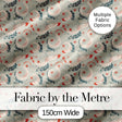 Elegant Koi Fish and Floral Swirl Pattern in Soft Tones Seamless Pattern Digital Print Fabric by the Metre UK Sewing Quilting Textile