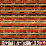 Abstract Grunge Stripe Pattern in Red Black and Ochre on Neutral Background Digital Print Fabric by the Metre UK Sewing Quilting Textile