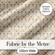 Vintage Ornamental Floral Tile Pattern in Soft Beige and Muted Earth Tones Digital Print Fabric by the Metre UK Sewing Quilting Textile