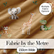 Safari Animals  with Elephant  Lion  and Crocodile on Warm Tan Background Digital Print Fabric by the Metre UK Sewing Quilting Textile