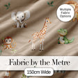 Safari Animals  with Elephant  Lion  and Crocodile on Warm Beige Background Digital Print Fabric by the Metre UK Sewing Quilting Textile