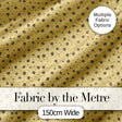 Minimal Beige Floral Ditsy  with Small Black Flowers on Warm Neutral Background Digital Print Fabric by the Metre UK Sewing Quilting Textile