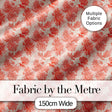 Coral Reef Inspired Floral  in Soft Pink and Red Tones  Textile Design Digital Print Fabric by the Metre UK Sewing Quilting Textile