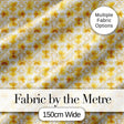 Soft Watercolour Yellow Floral Repeat Pattern on Light Cream Background Digital Print Fabric by the Metre UK Sewing Quilting Textile