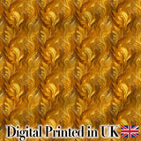 Rich Golden Leaf Botanical Seamless Pattern with Warm Autumn Tones Digital Print Fabric by the Metre UK Sewing Quilting Textile