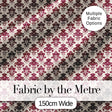 Classic Burgundy Damask Repeat  Cream Background Traditional Ornamental Style Digital Print Fabric by the Metre UK Sewing Quilting Textile