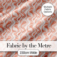 Abstract Flowing Waves Pattern in Soft Coral and Cream Gradient Seamless Design Digital Print Fabric by the Metre UK Sewing Quilting Textile