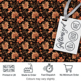 Vintage Floral Vine  in Warm Peach and Black Elegant Botanical  Design Digital Print Fabric by the Metre UK Sewing Quilting Textile