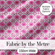 Bright Pink Floral Folk Art Pattern with Decorative Blossoms Seamless Design Digital Print Fabric by the Metre UK Sewing Quilting Textile