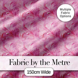 Abstract Pink Feather Swirl Pattern with Soft Flowing Texture Seamless Design Digital Print Fabric by the Metre UK Sewing Quilting Textile