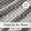 Elegant Neutral Damask Leaf  in Soft Grey and Cream Classic  Design Digital Print Fabric by the Metre UK Sewing Quilting Textile