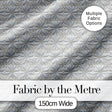 Soft Neutral Floral Tile  in Cream and Grey Embossed Style  Design Digital Print Fabric by the Metre UK Sewing Quilting Textile