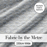 Soft Neutral Floral Tile  in Cream and Grey Embossed Style  Design Digital Print Fabric by the Metre UK Sewing Quilting Textile