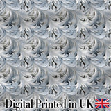 Abstract Grey Marble Swirl Pattern with Fluid Flowing Texture Seamless Design Digital Print Fabric by the Metre UK Sewing Quilting Textile