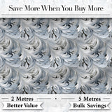 Abstract Grey Marble Swirl Pattern with Fluid Flowing Texture Seamless Design Digital Print Fabric by the Metre UK Sewing Quilting Textile