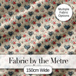 Vintage Hearts and Roses Floral Romantic  on Beige Background   Digital Print Fabric by the Metre UK Sewing Quilting Textile