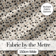 Vintage Beige and Brown Floral Heart Swirl Seamless Pattern Digital Print Fabric by the Metre UK Sewing Quilting Textile
