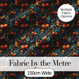 Luxurious Ornate Floral Heart Baroque Style Seamless Pattern Digital Print Fabric by the Metre UK Sewing Quilting Textile