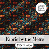 Luxurious Ornate Floral Heart Baroque Style Seamless Pattern Digital Print Fabric by the Metre UK Sewing Quilting Textile