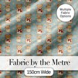 Cute Teddy Bears in Dresses with Floral Background Seamless Pattern Digital Print Fabric by the Metre UK Sewing Quilting Textile