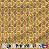Serene Buddha Sitting with Floral Background Seamless Pattern Digital Print Fabric by the Metre UK Sewing Quilting Textile