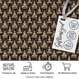 Vintage Buddha Meditation Pattern Dark Background Seamless Design Digital Print Fabric by the Metre UK Sewing Quilting Textile