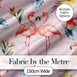 Elegant Pink Flamingos Tropical Flowers on Soft Pink Background Seamless  Digital Print Fabric by the Metre UK Sewing Quilting Textile