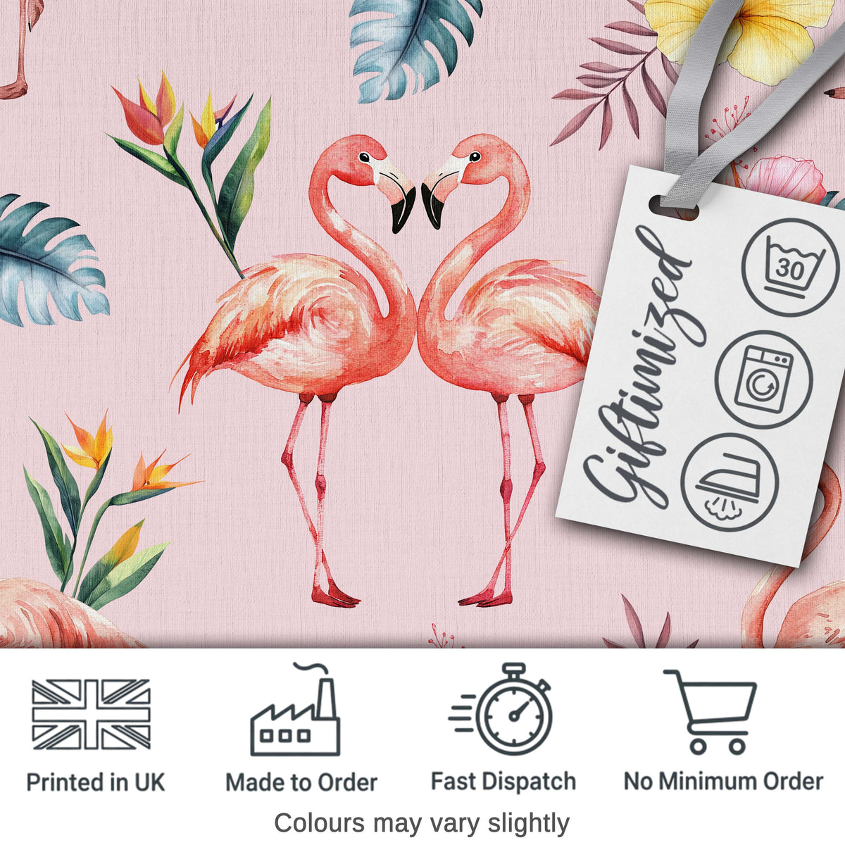 Elegant Pink Flamingos Tropical Flowers on Soft Pink Background Seamless  Digital Print Fabric by the Metre UK Sewing Quilting Textile