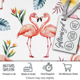 Elegant Pink Flamingos Tropical Flowers on Pale Grey Background Seamless  Digital Print Fabric by the Metre UK Sewing Quilting Textile