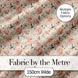 Elegant Peach Floral Blossoms on Soft Cream Background Seamless Pattern Digital Print Fabric by the Metre UK Sewing Quilting Textile