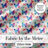 Artistic Watercolor Butterflies with Paint Splash Effect Seamless Pattern Digital Print Fabric by the Metre UK Sewing Quilting Textile