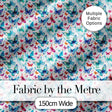Cute Blue and Pink Butterflies with Heart Accents Seamless Pattern Digital Print Fabric by the Metre UK Sewing Quilting Textile