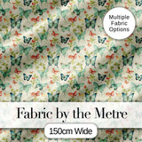 Soft Pastel Butterflies with Botanical Leaves Seamless Pattern Digital Print Fabric by the Metre UK Sewing Quilting Textile