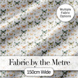 Soft Neutral Butterflies with Leaves Minimal Seamless Pattern Digital Print Fabric by the Metre UK Sewing Quilting Textile