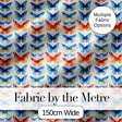 Bright Blue and Orange Butterflies Symmetrical Pattern Seamless Pattern Digital Print Fabric by the Metre UK Sewing Quilting Textile