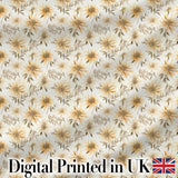 Neutral Beige Floral Botanical Elegant Seamless Pattern Digital Print Fabric by the Metre UK Sewing Quilting Textile