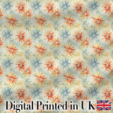 Multicolor Starburst Floral Watercolor Seamless Pattern Digital Print Fabric by the Metre UK Sewing Quilting Textile