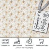 Elegant Cream Floral Botanical Seamless Pattern Digital Print Fabric by the Metre UK Sewing Quilting Textile