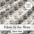 Vintage Neutral Flower Botanical Seamless Pattern Digital Print Fabric by the Metre UK Sewing Quilting Textile