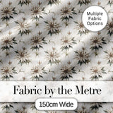 Vintage Neutral Flower Botanical Seamless Pattern Digital Print Fabric by the Metre UK Sewing Quilting Textile